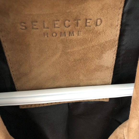 Selected homme 100%lambskin suede biker jacket - Picture 4 of 6